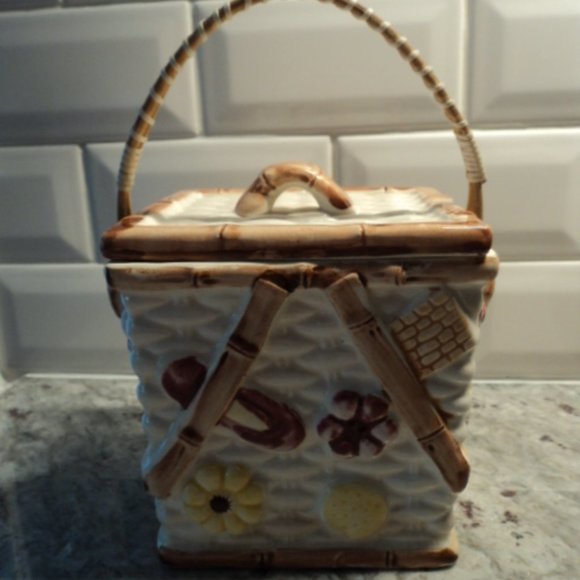 vintage cookie jar "cookies all over" Japan - Picture 7 of 10